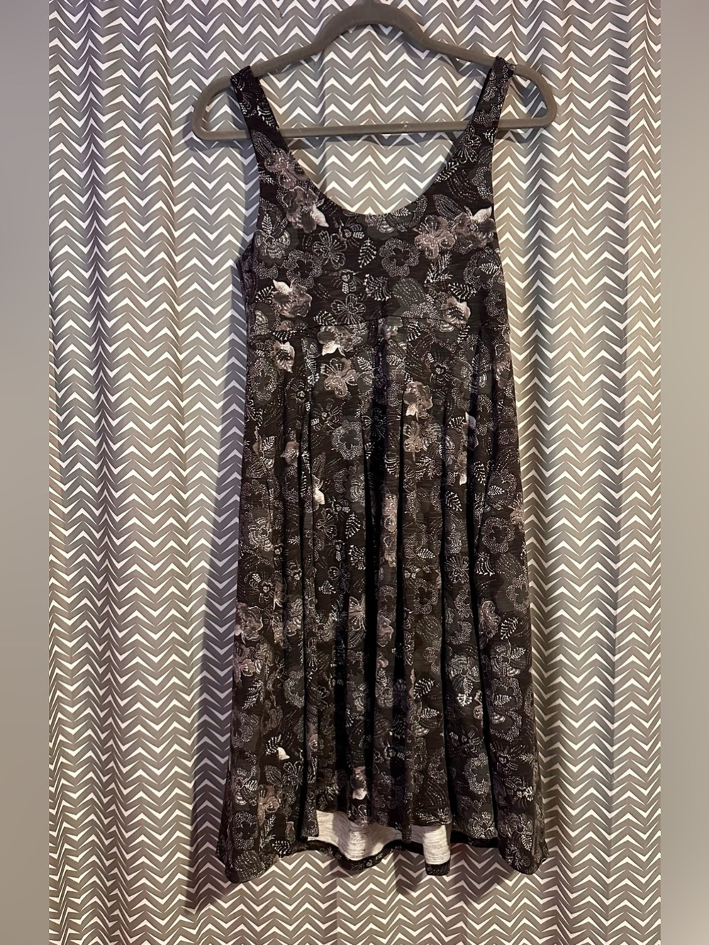 Patagonia | Laurel Ridge Dress Gray Black Floral, Size S View 5